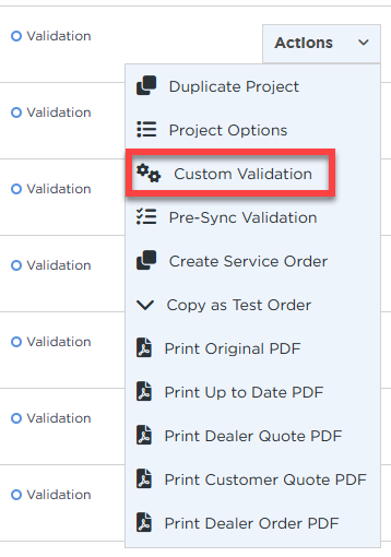 Actions Menu | Space3 Documentation