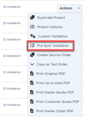 Actions Menu | Space3 Documentation