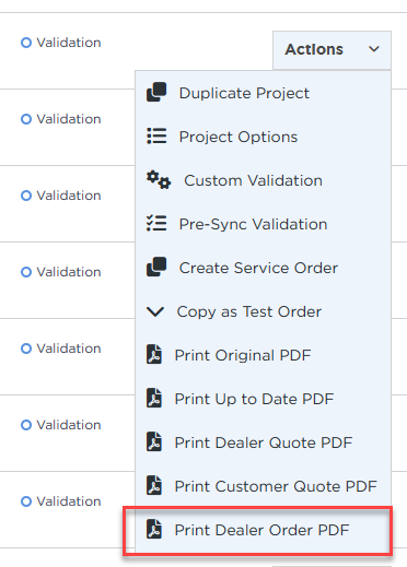 Actions Menu | Space3 Documentation