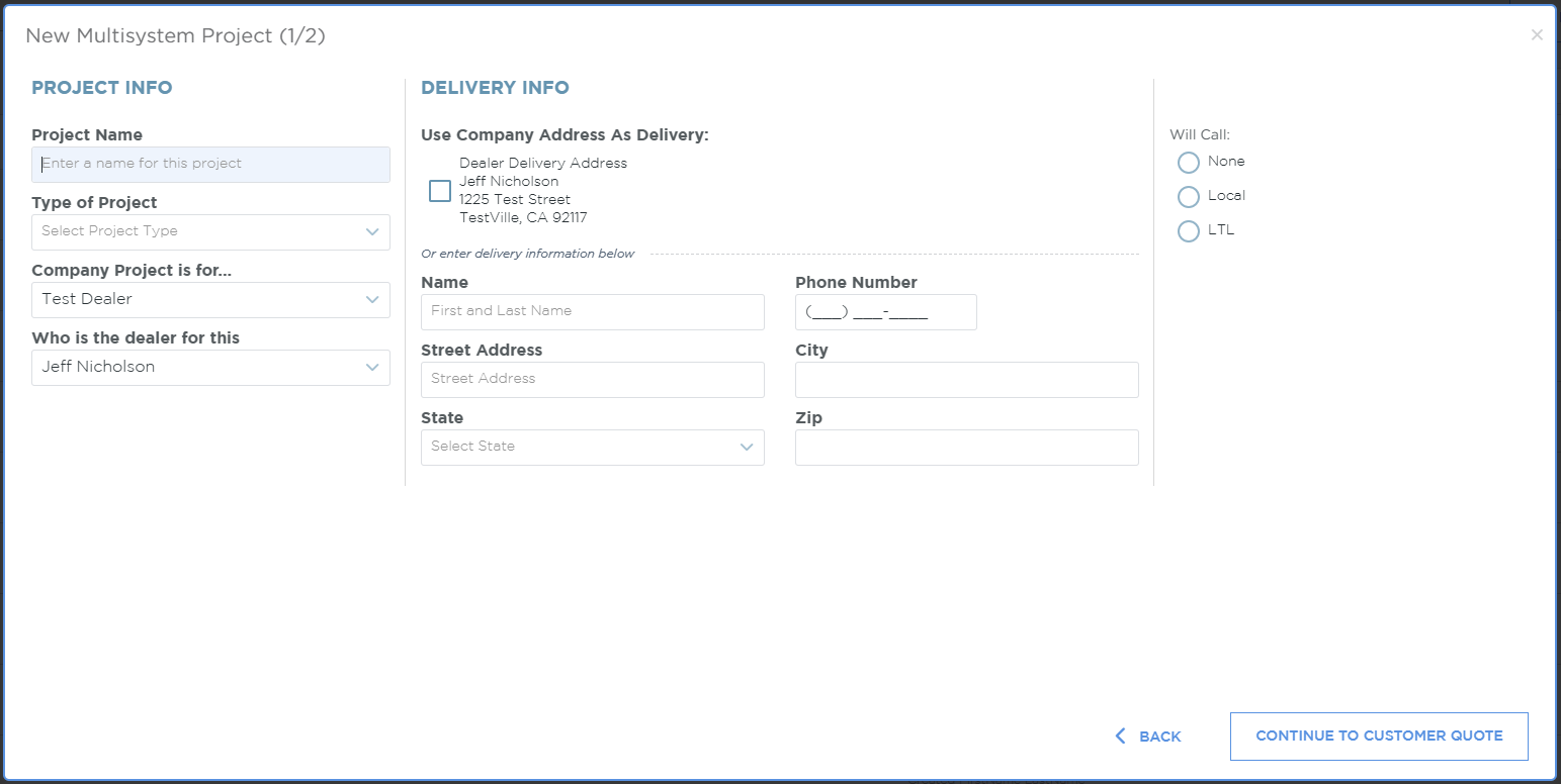 Creating a New Quote | Space3 Documentation