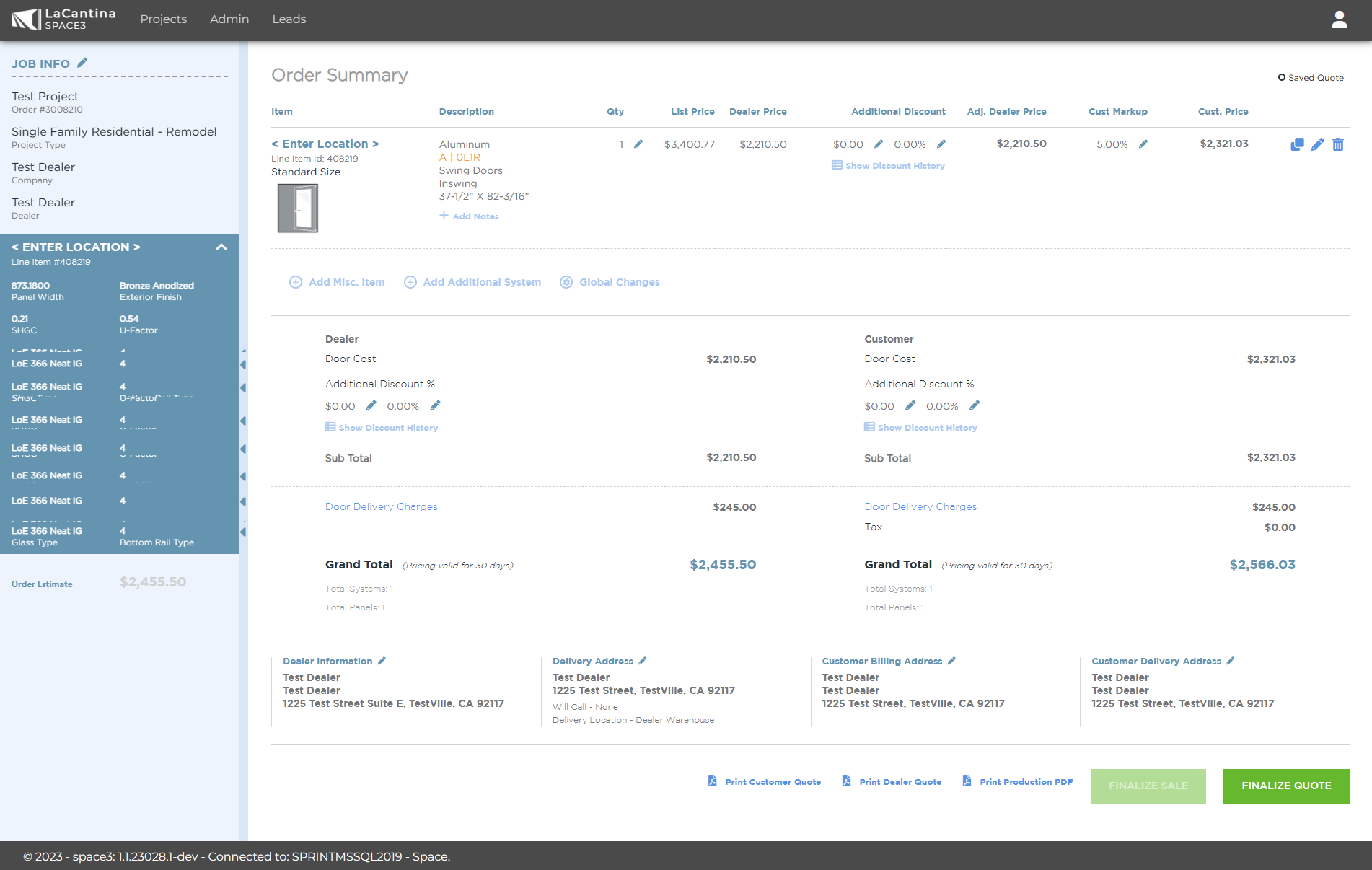Creating a New Quote | Space3 Documentation